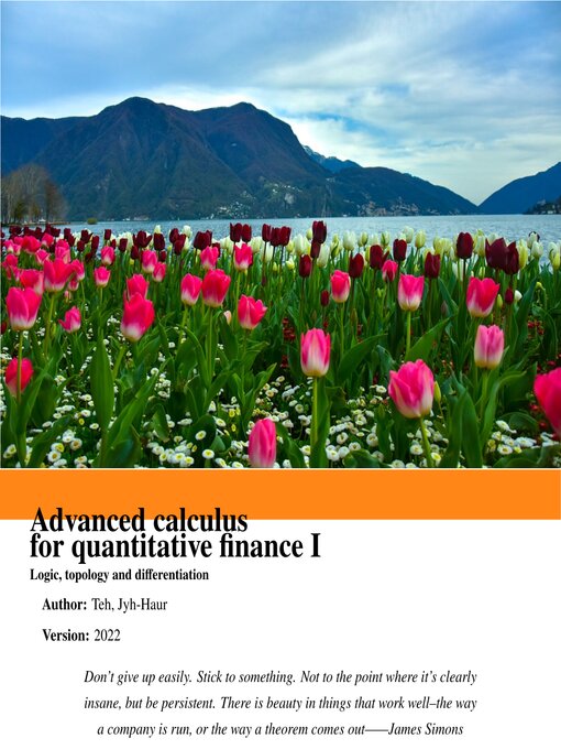 Title details for Advanced calculus for quantitative finance I by Jyh Haur Teh - Available